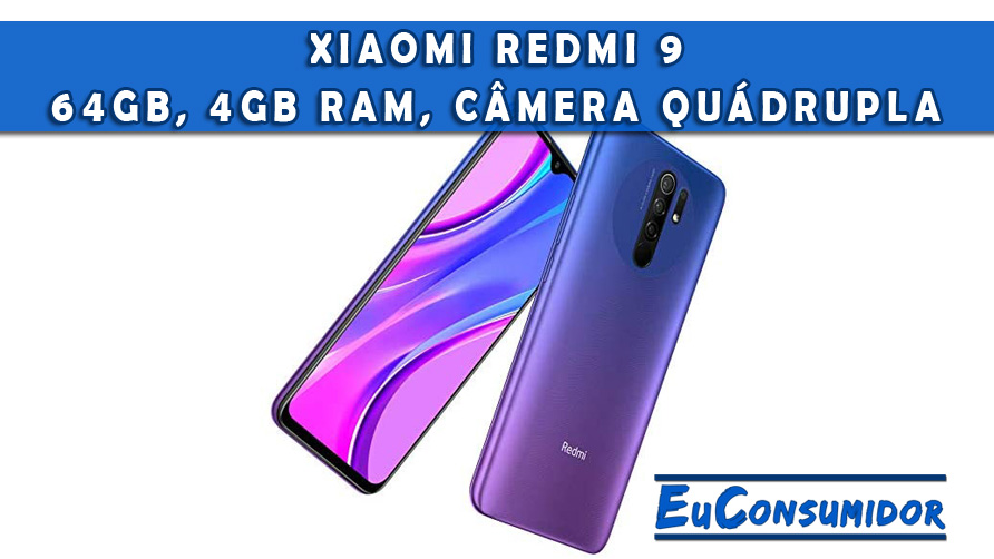 Xiaomi Redmi 9 64Gb 4Gb Ram, câmera quádrupla