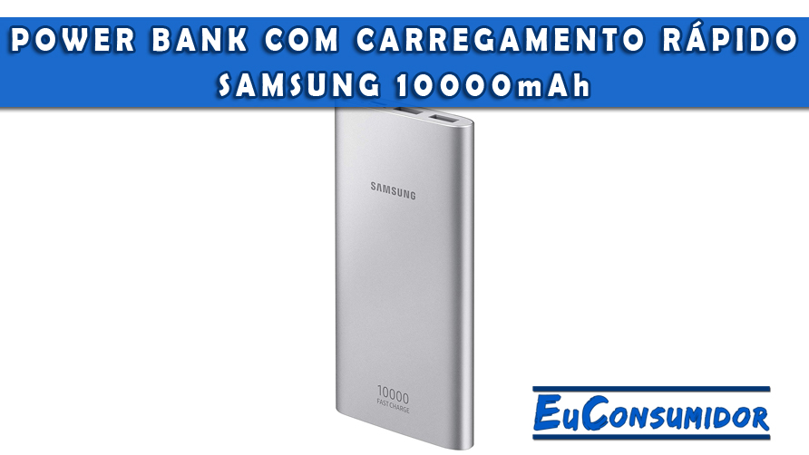 Power Bank com carregamento rápido da Samsung de 10.000 mAh