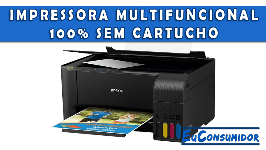 Impressora 100% sem cartuchos - Multifuncional Epson EcoTank L3150